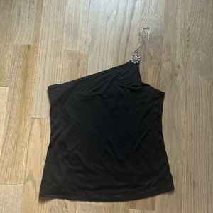 BCBG Black One Shoulder Tank